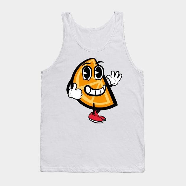 vintage cartoon orange slice giving thumbs up Tank Top by Captain-Jackson